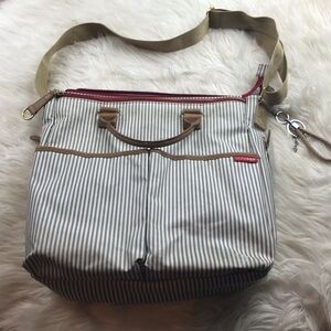 Skip Hop striped diaper bag